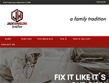 Tablet Screenshot of jackwinslowbodyshop.com